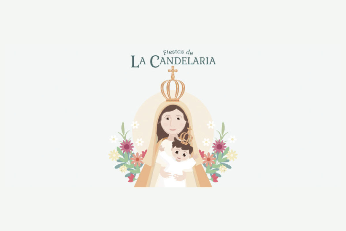 Imagen recordando las fiestas de la virgen de la Candelaria