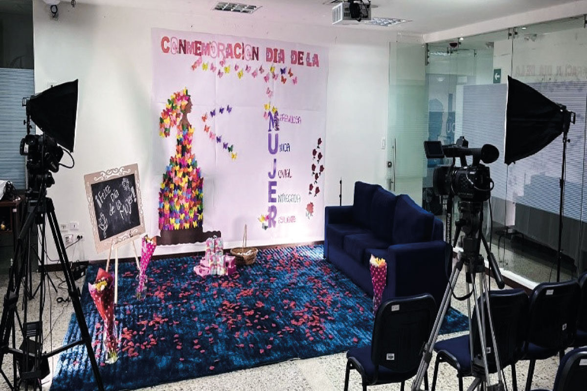 Set decorado para el día de la mujer