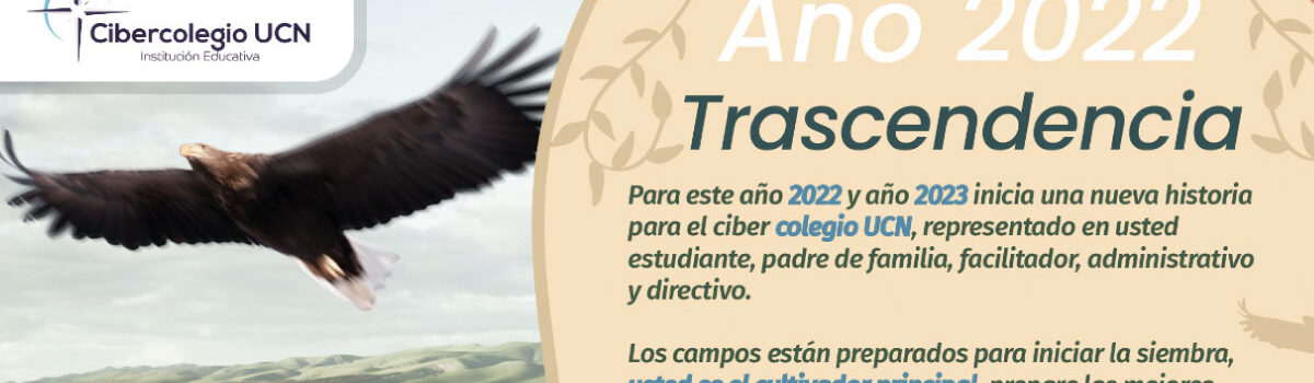 Imagen de una águila y un texto que hace referencia al año de la trascendencia.