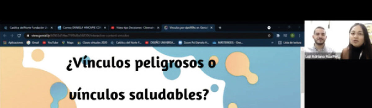 Imagen de la actividada realizada en línea sobre ¡Campaña # 2 prevención al consumo de sustancias psicoactivas! ¿Vínculos peligrosos o vínculos saludables? ¡Yo elijo!