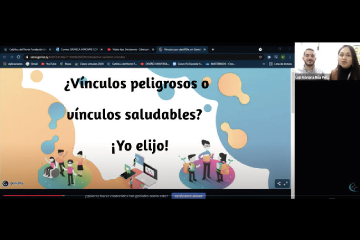 Imagen de la actividada realizada en línea sobre ¡Campaña # 2 prevención al consumo de sustancias psicoactivas! ¿Vínculos peligrosos o vínculos saludables? ¡Yo elijo!